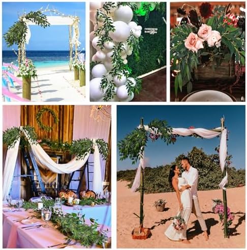 Ardemiy Artificial Greenery Centerpieces 8pcs Realistic Leaves