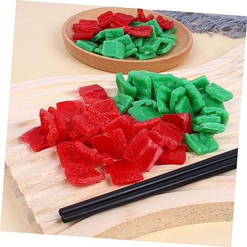 25PCS Artificial Pepper Slice Decor for Home Restaurant Display
