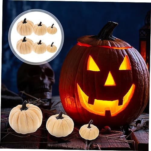 HAWILLOSCH 6pcs Fall Harvest Artificial Pumpkins Decorations
