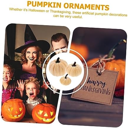 6pcs Decorative Artificial Pumpkins for Halloween Fall Centerpieces