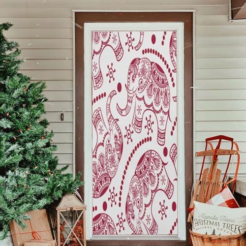 Susiyo Halloween Elephants Door Cover 32x79 in