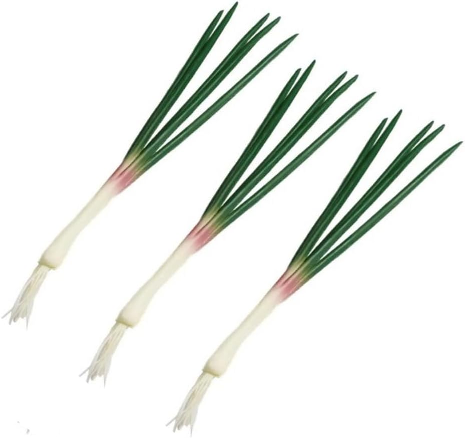 3PCS Artificial Onion Grass Fake Vegetables for Kitchen Decoration
