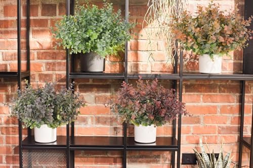 8 Bundles Artificial Boxwood Bushes for Home Office Decor