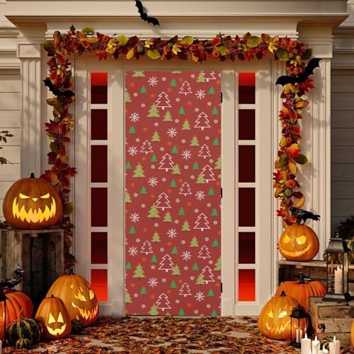 Susiyo Stretch Christmas Door Cover Decoration 32x79 in