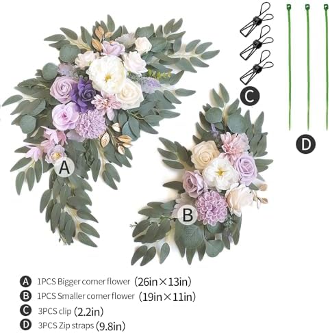 Faux Flower Swag Set of 2 for Wedding Welcome Sign