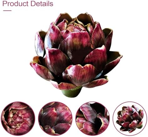 Realistic Artificial Artichoke Purple Small 6pcs