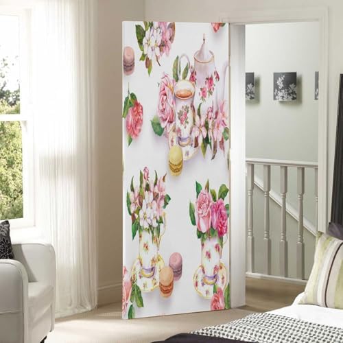 Susiyo Halloween Door Cover with Flowers 32x79 in