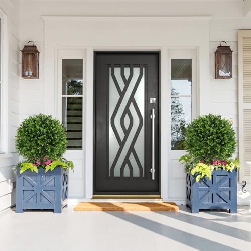 Chillchard Artificial Boxwood Topiary Outdoor 2 Pack Faux Shrubs