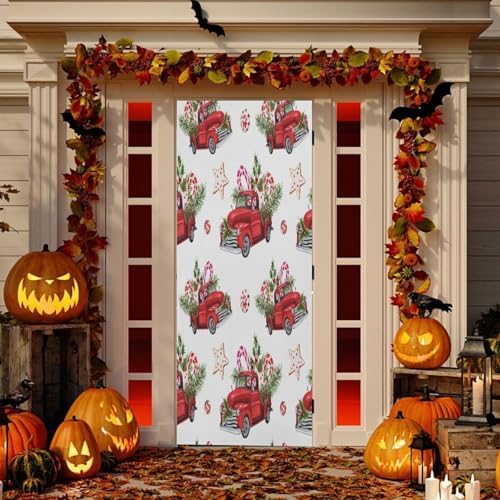Susiyo Christmas Door Cover Decoration Stretch Fabric 32x79 in