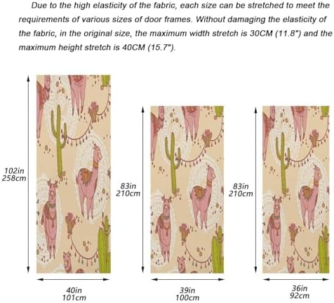 Susiyo Cute Doodle Alpaca Halloween Door Cover