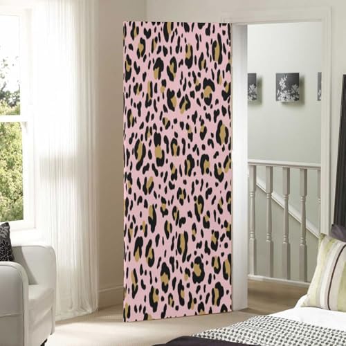 Susiyo Faux Leopard Skin Halloween Door Cover 32x79 in