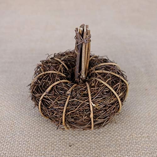 4pcs Artificial Grapevine Pumpkins for Halloween and Fall Decor