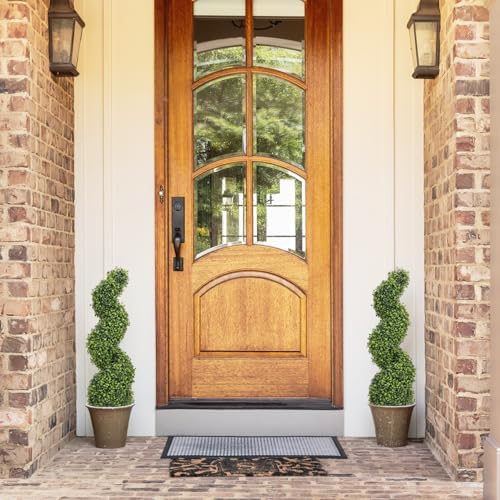 THE BLOOM TIMES 3ft Spiral Boxwood Artificial Trees Set of 2