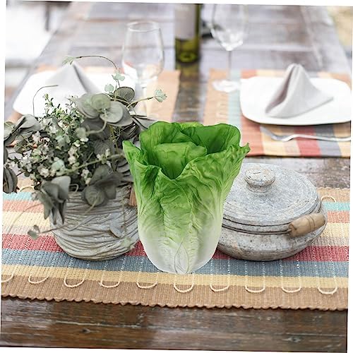 Cabilock Realistic Artificial Lettuce Leaf Decoration