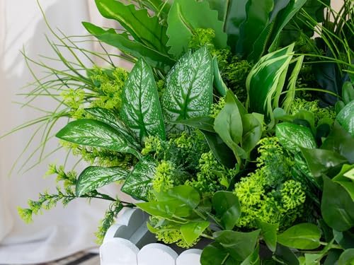 Green Moon 18 Bundles Artificial Plants Outdoor UV Resistant