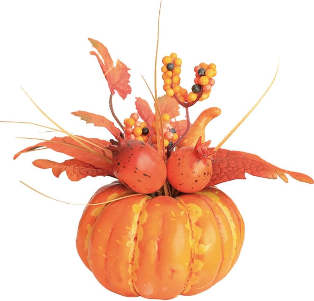 Rustic Harvest White Artificial Pumpkin for Fall Decor
