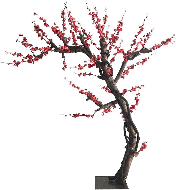 Red Fake Tree Artificial Plum Blossom 1mx08m