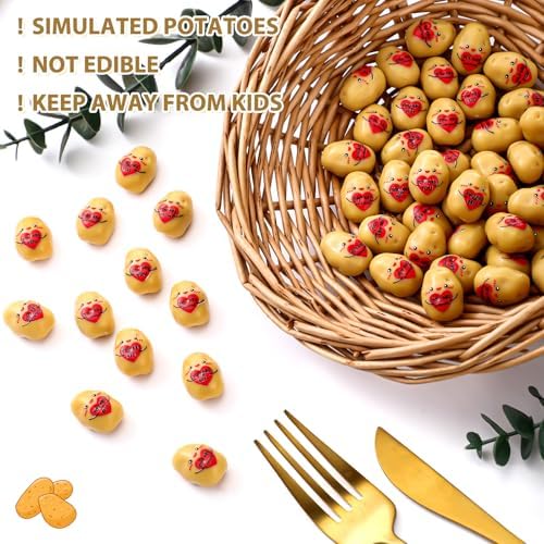 30 Pcs Resin Potato Decor with Positive Affirmations