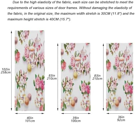 Susiyo Halloween Door Cover with Flowers 32x79 in