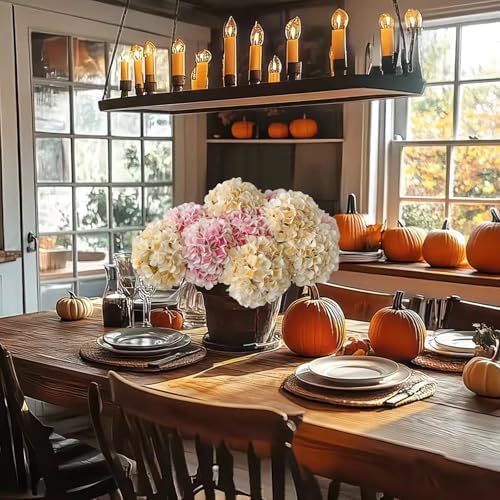 5 Pcs 20 Inch Artificial Hydrangeas Fall Decor