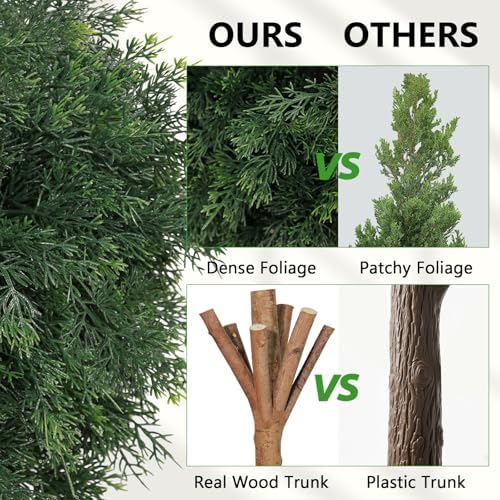 24 Inch Artificial Cedar Ball Topiary Set of 2