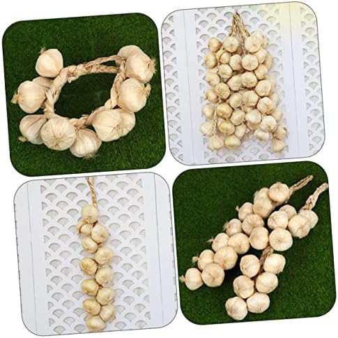 Garneck 2pcs Realistic Garlic String Wall Decor