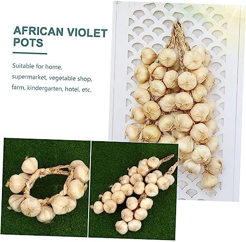 Garneck 2pcs Realistic Garlic String Wall Decor