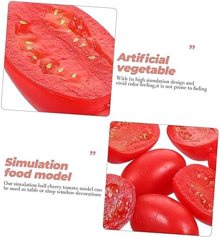 VOSAREA 10pcs Fake Half Cherry Tomato Artificial Vegetable Display Props