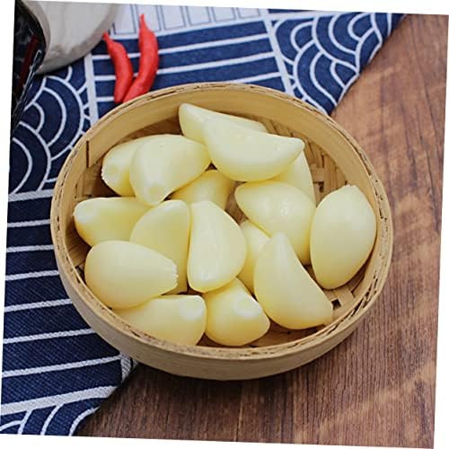 Cabilock 12pcs Artificial Garlic Flakes for Decor and Education