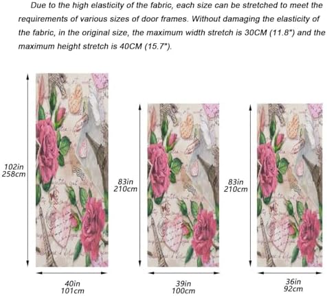 Susiyo Pink Rose Note Halloween Door Cover Stretch Fabric Backdrop