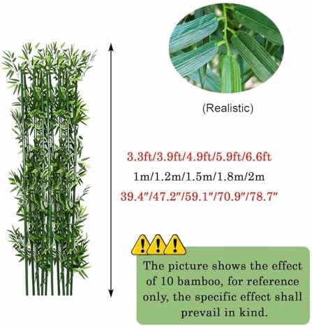 3-4-5-6 Ft Artificial Bamboo Plants for Home Garden