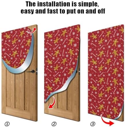 Susiyo Christmas Door Cover Decoration 32x79 in