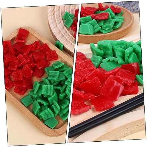 25pcs Realistic Pepper Slices Artificial Vegetable Display Props