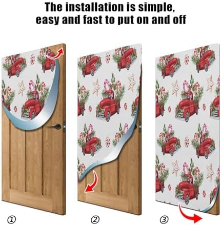 Susiyo Christmas Door Cover Decoration Stretch Fabric 32x79 in