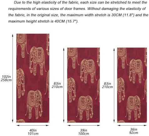 Susiyo Patterned Elephants Halloween Door Cover 32x79 in