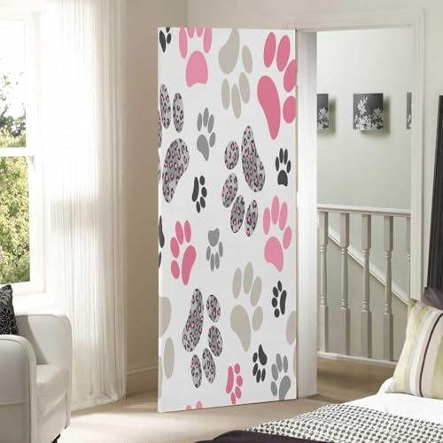 Susiyo Pink Cats Paws Halloween Door Cover