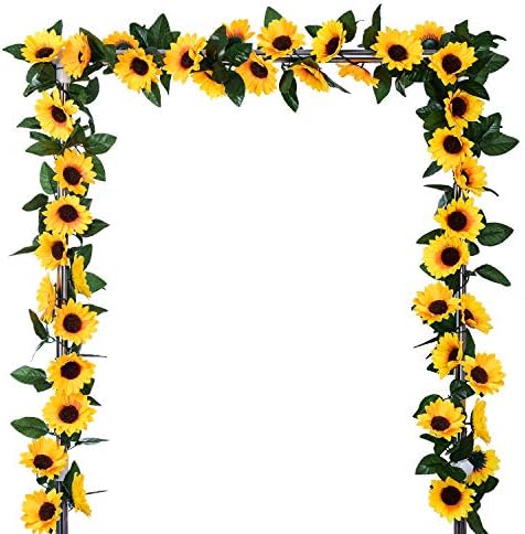 Lvydec 4 Pack Artificial Sunflower Garland