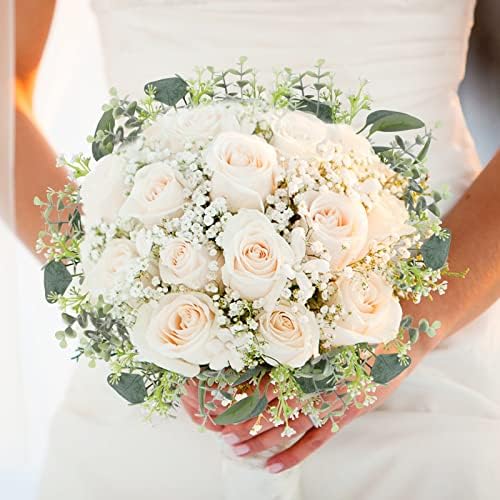 Artificial Eucalyptus Stems 24PCS for Decor Weddings