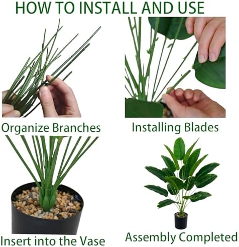 Artificial Bird of Paradise Plant 28 In 18 Trunks Faux Palm Tree