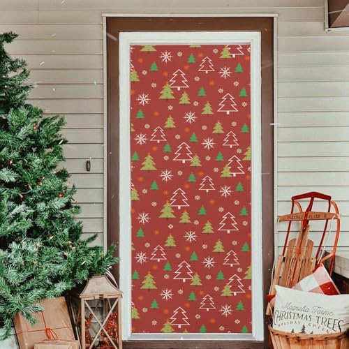Susiyo Stretch Christmas Door Cover Decoration 32x79 in