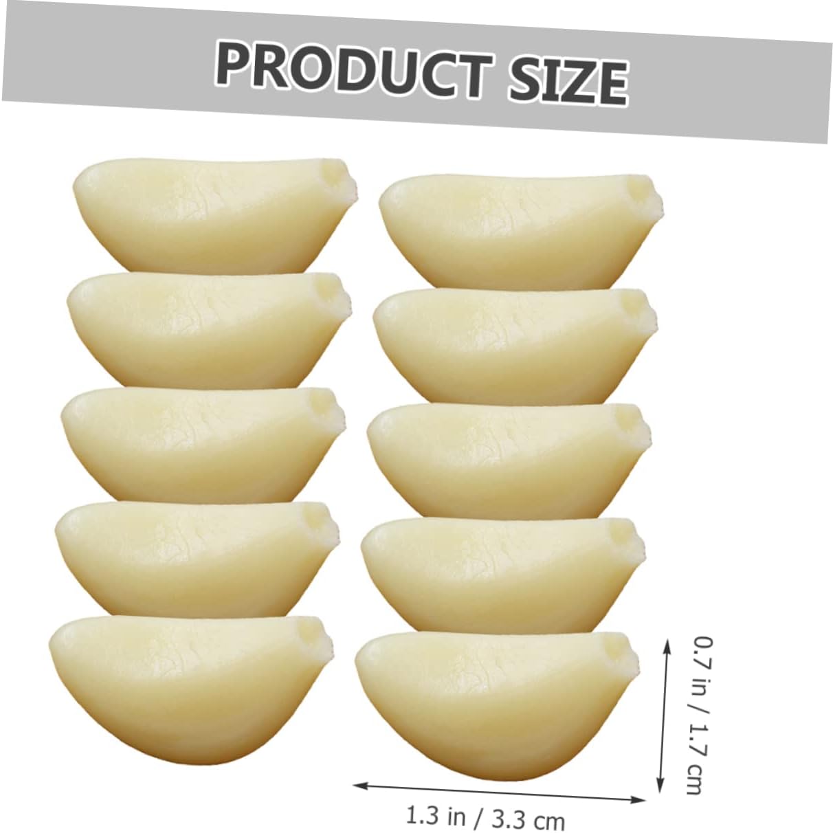 10pcs Simulated Garlic Cloves for Photography and Display