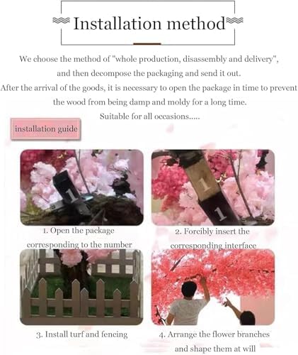 TBJEN Artificial Cherry Blossom Tree 1m x 08m