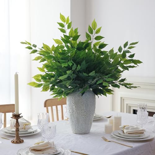 Mizii 12PCS Artificial Greenery Stems Ficus Garland