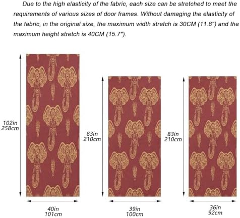 Susiyo Ornate Red Elephants Halloween Door Cover