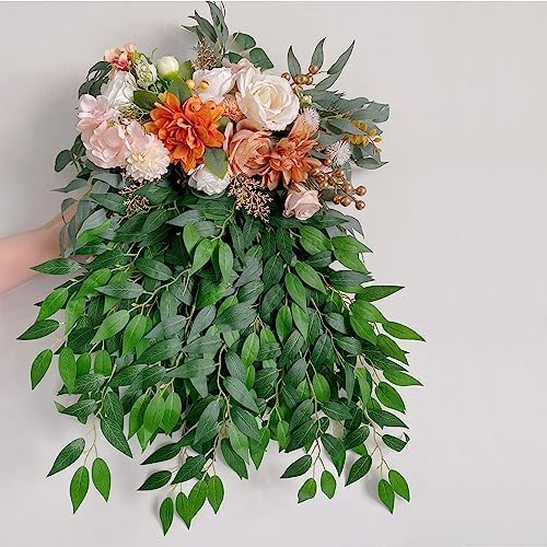 40 Pcs Italian Ruscus Artificial Greenery Stems 68cm Garland