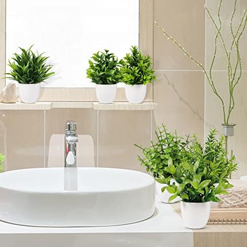 Yoratee Artificial Plant 6PCS Indoor Faux Greenery Decor