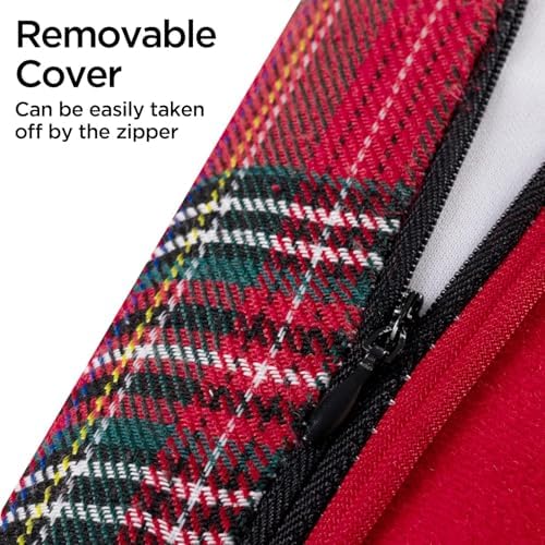 Sunolga 38 Inch Draft Stopper with Buffalo Plaid Cover