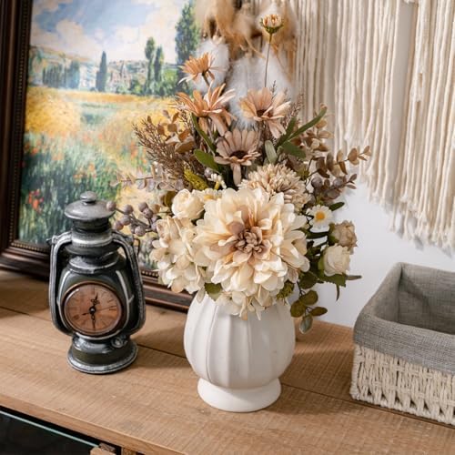 Peauley 16 Inch Artificial Flower Centerpieces with Roses and Daisies