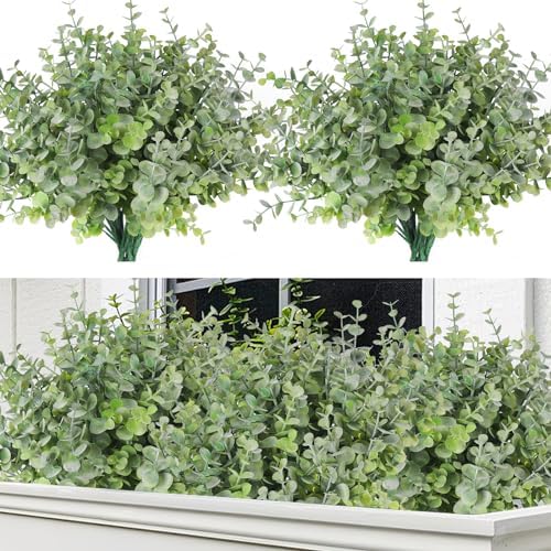 8 Bundles Artificial Boxwood Bushes for Home Office Decor