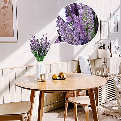 WESAIL Artificial Heather Bush Flowers with Seeds 2 Pack